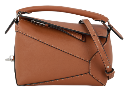 Mini Puzzle Shoulder Bag, &pound;1,300, Handbags, Tan, Leather, Front view